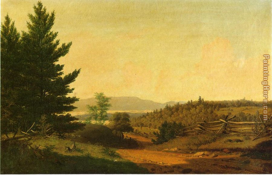 Hudson Valley Idyll painting - Sanford Robinson Gifford Hudson Valley Idyll art painting